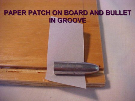 Bullet and patch ready