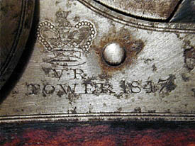 Lock plate dated 1847