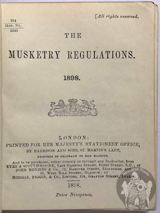 Musketry Regulations 1898