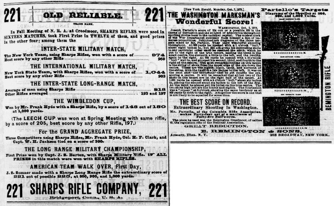 Sharps and Remington advertising